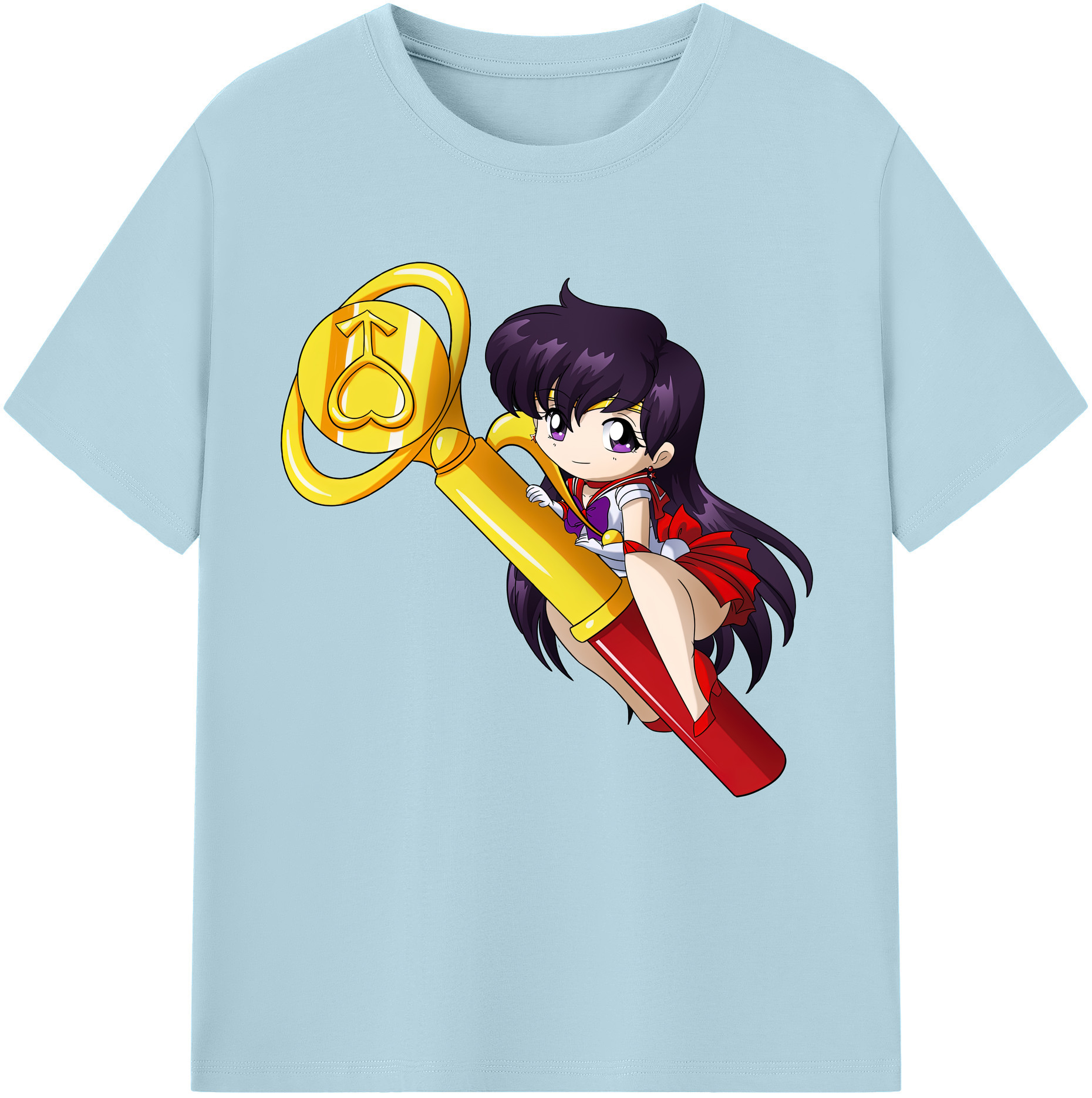 （画像用） 美少女戦士セーラームーン 火野レイ ひの レイ Sailor Moon Hino Rei （セーラーマーズ,Sailor Mars） 綿100％半袖Tシャツ（フロントプリント）